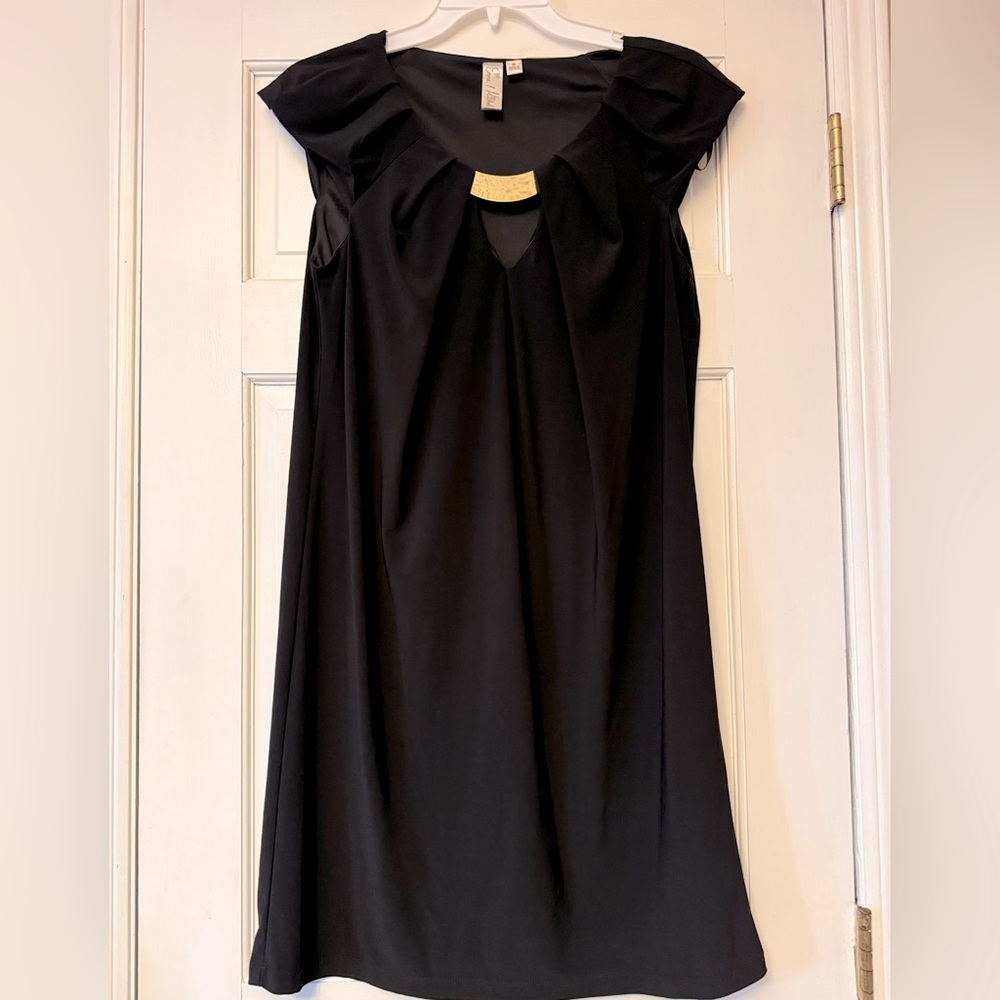 Emma & Michele Elegant Black Midi Dress